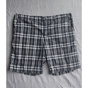 True Nation Black Plaid Men's Shorts Size 46